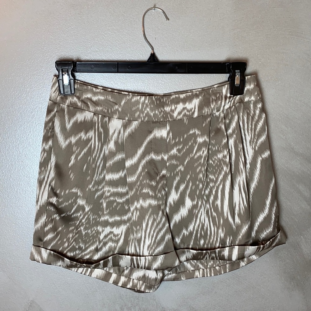 Bar III Silky Zebra Print Shorts